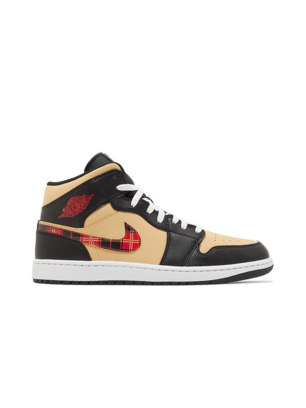 Nike Air Jordan 1 Mid SE Tartan Swoosh Sneakers - Picture 2 of 14